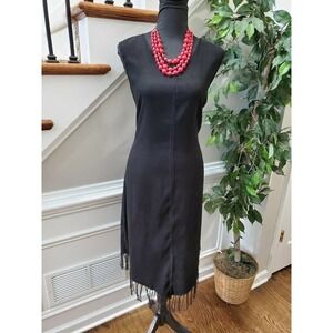 VTG Canyon Road Black Polyester Sleeveless Scoop Neck Knee Length Dress Size L